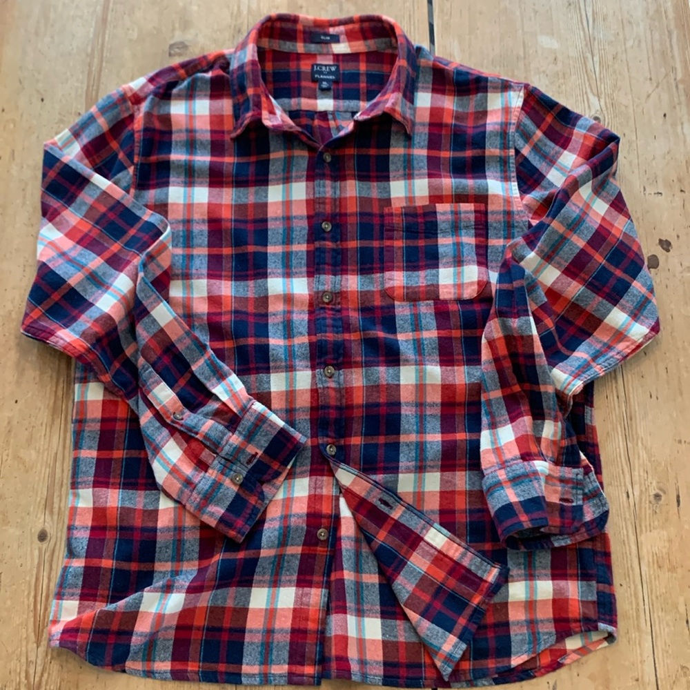 Mens J.Crew Classic Flannel Shirt